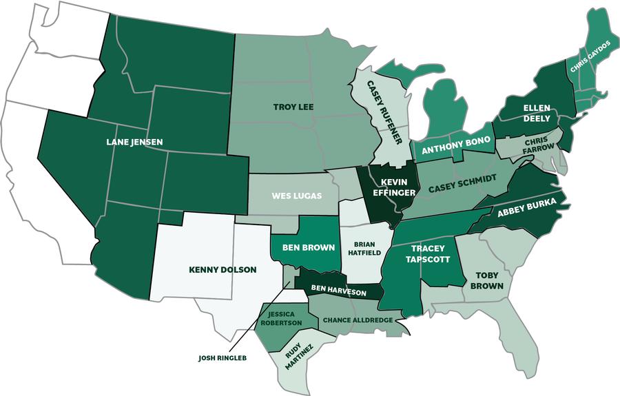 Greenleaf Nursery Sales Regions